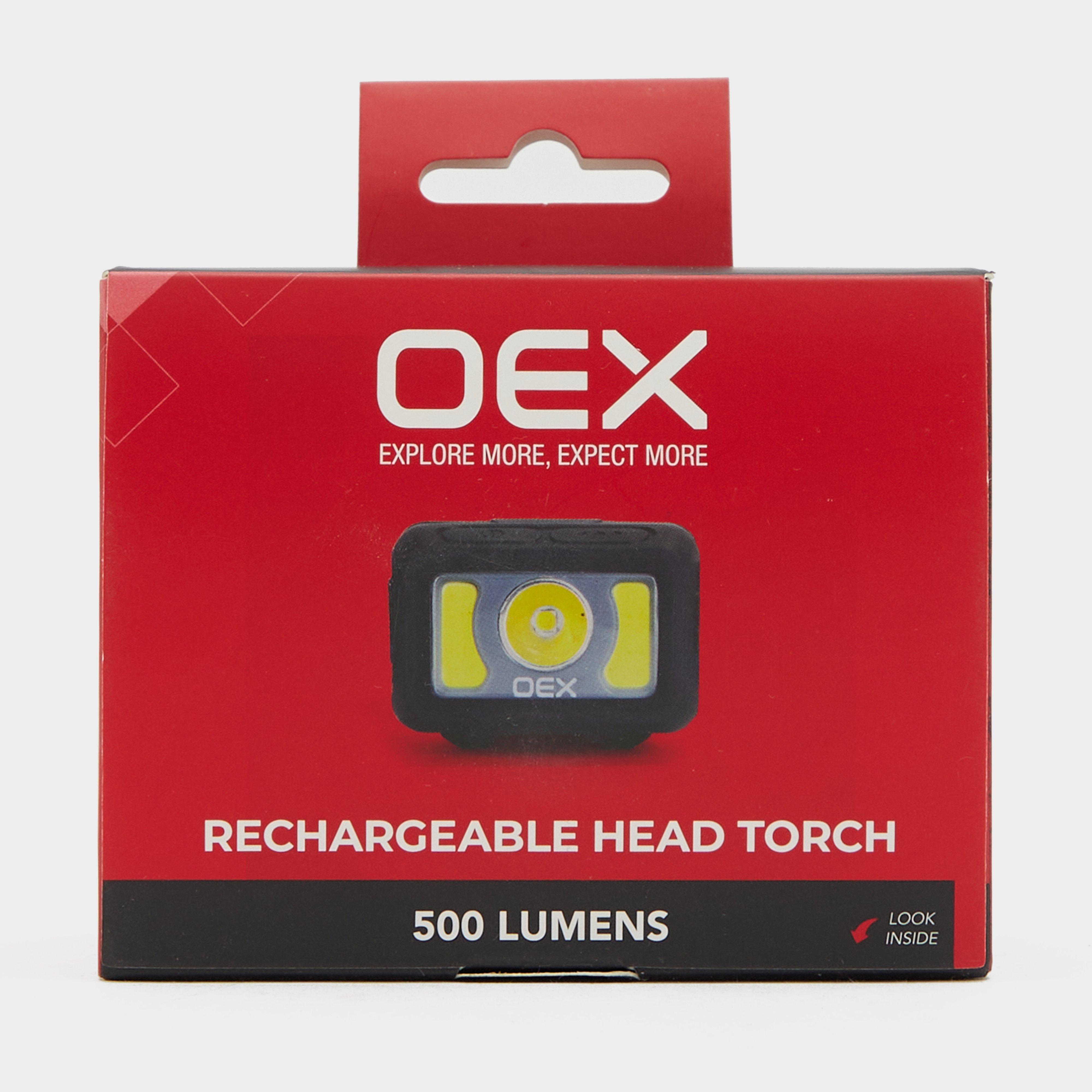 500L Rechargeable Head Torch Black