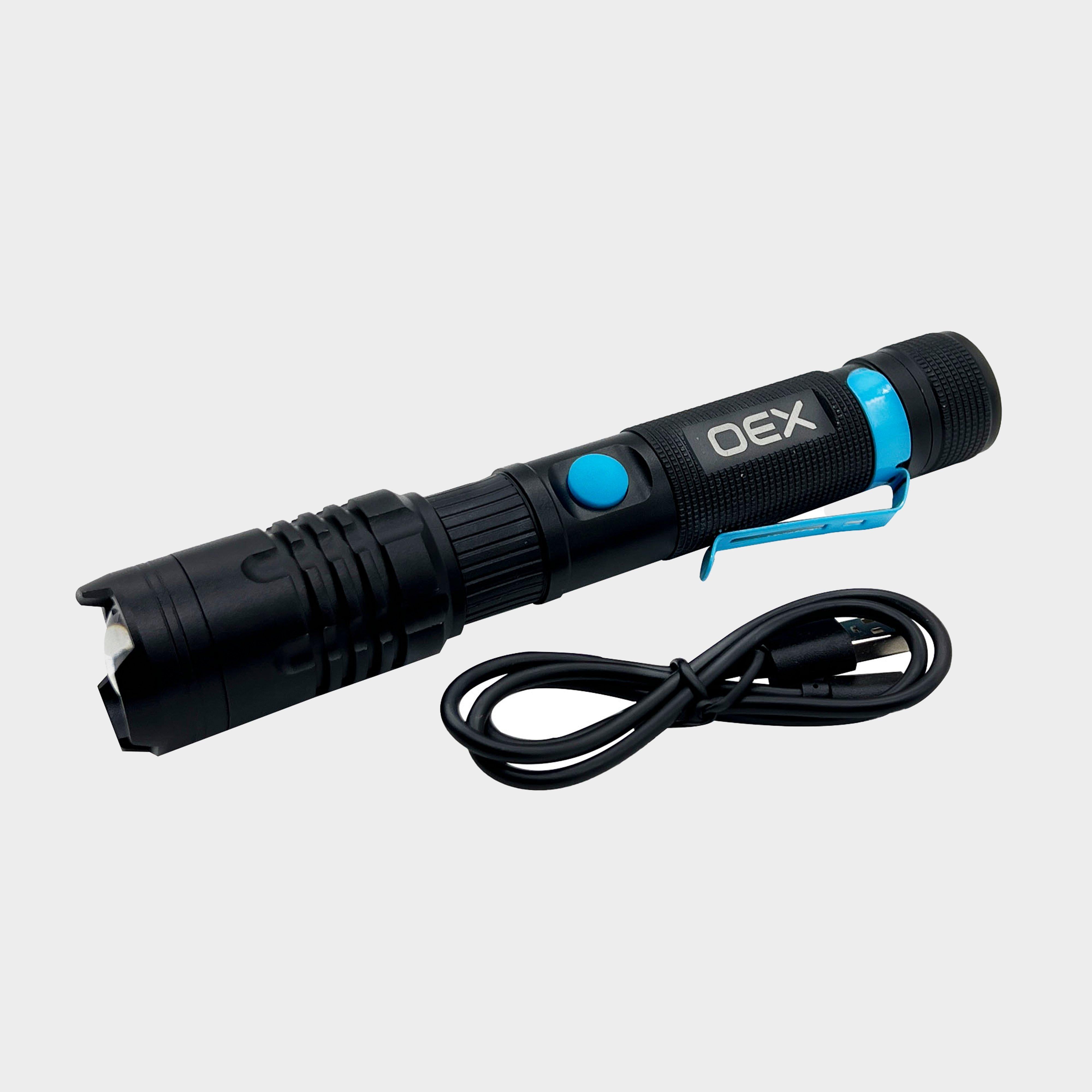 1000L Rechargeable Torch Black