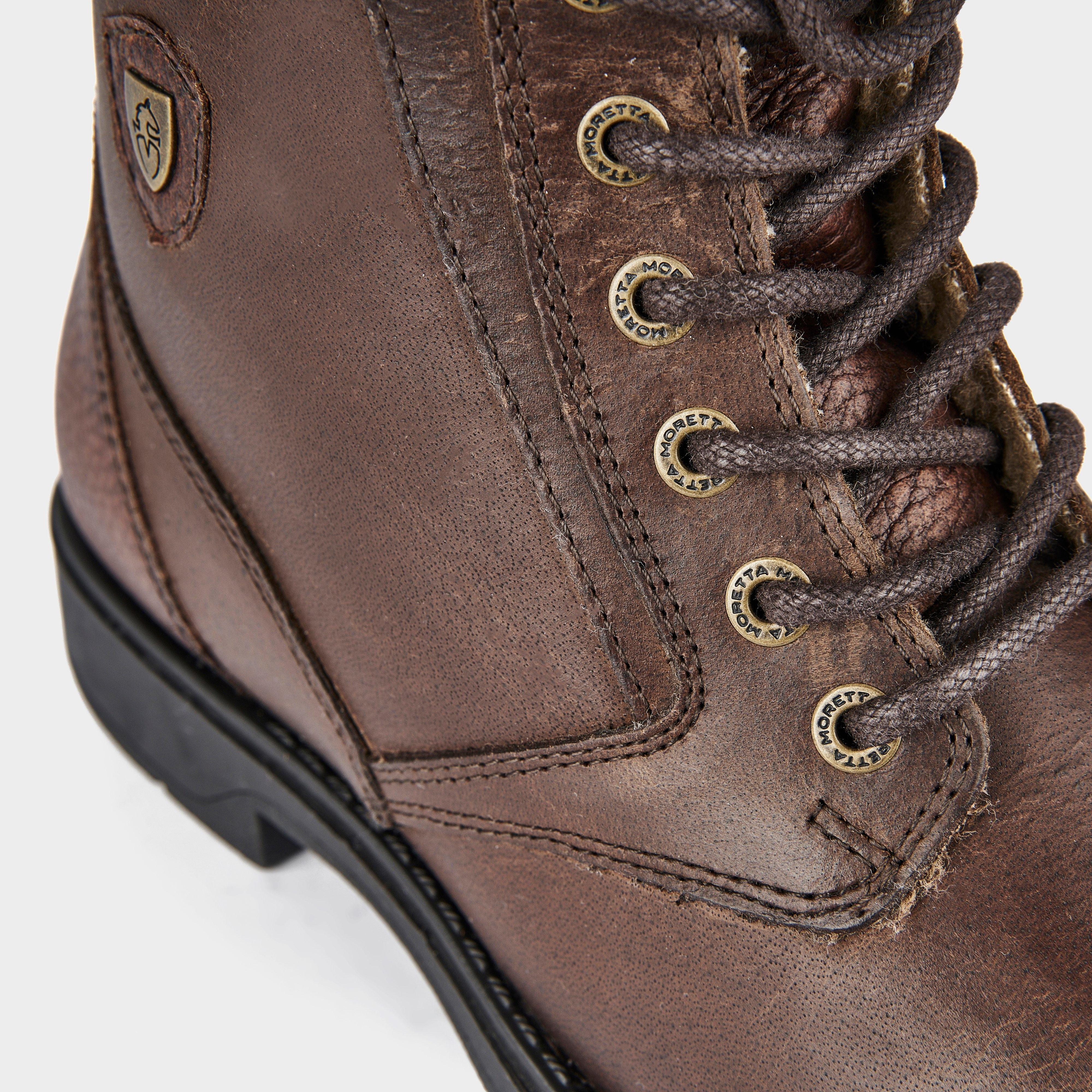 Ottavia Lace Country Boots Dark Brown