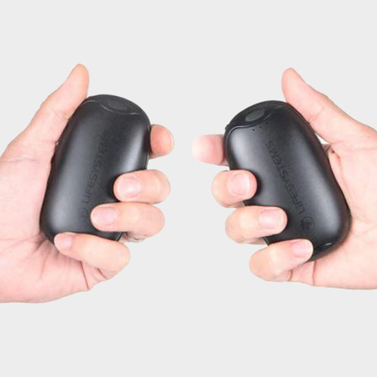 Dual-Palm Rechargeable Hand Warmers Black