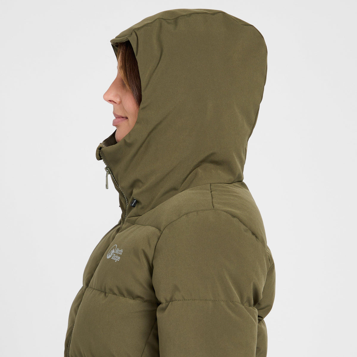 Womens Saunter Baffle Jacket Khaki
