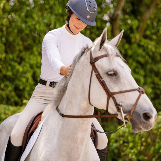 Kylo Standard Peak Riding Hat Navy Matte