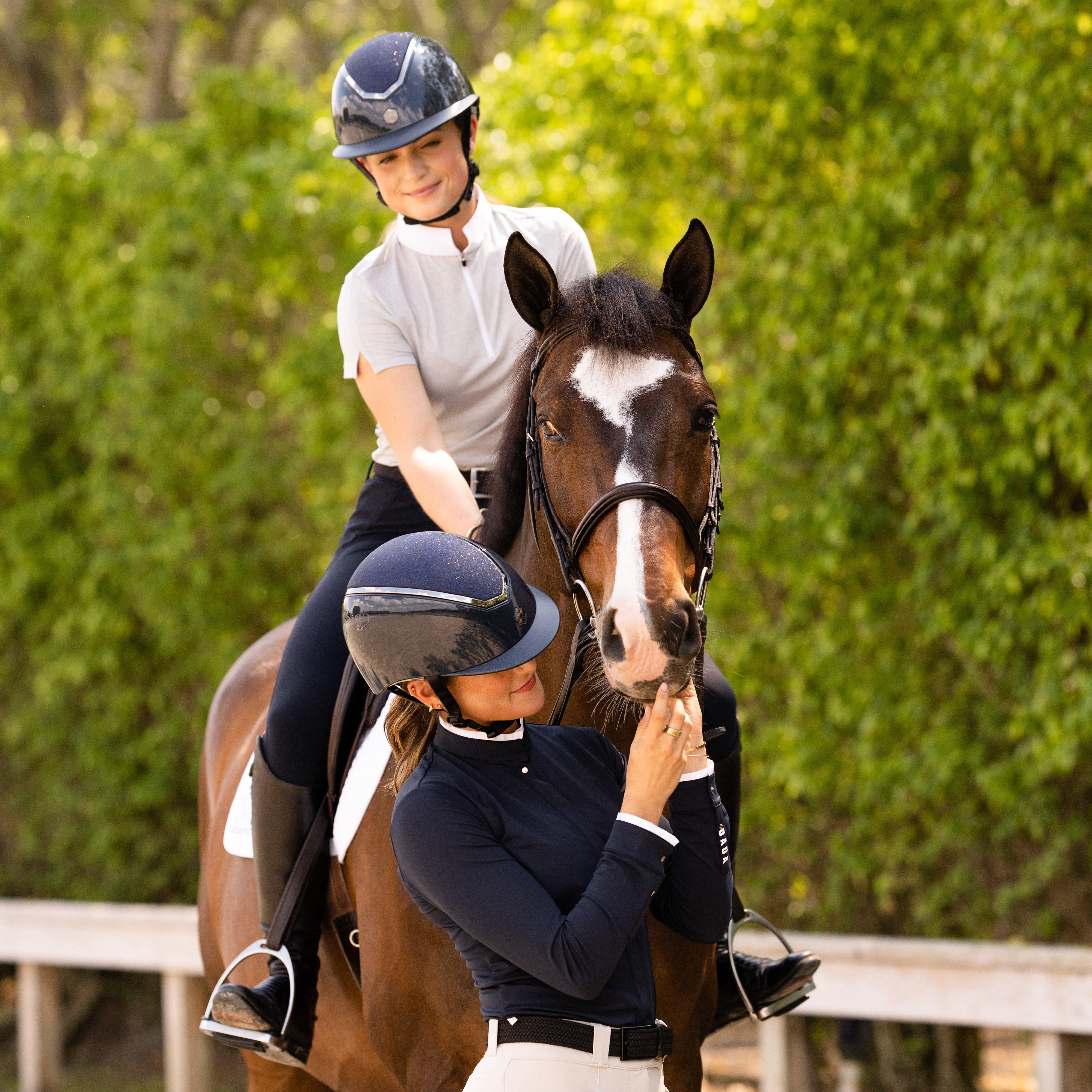 Kylo Wide Peak Riding Hat Navy Gloss