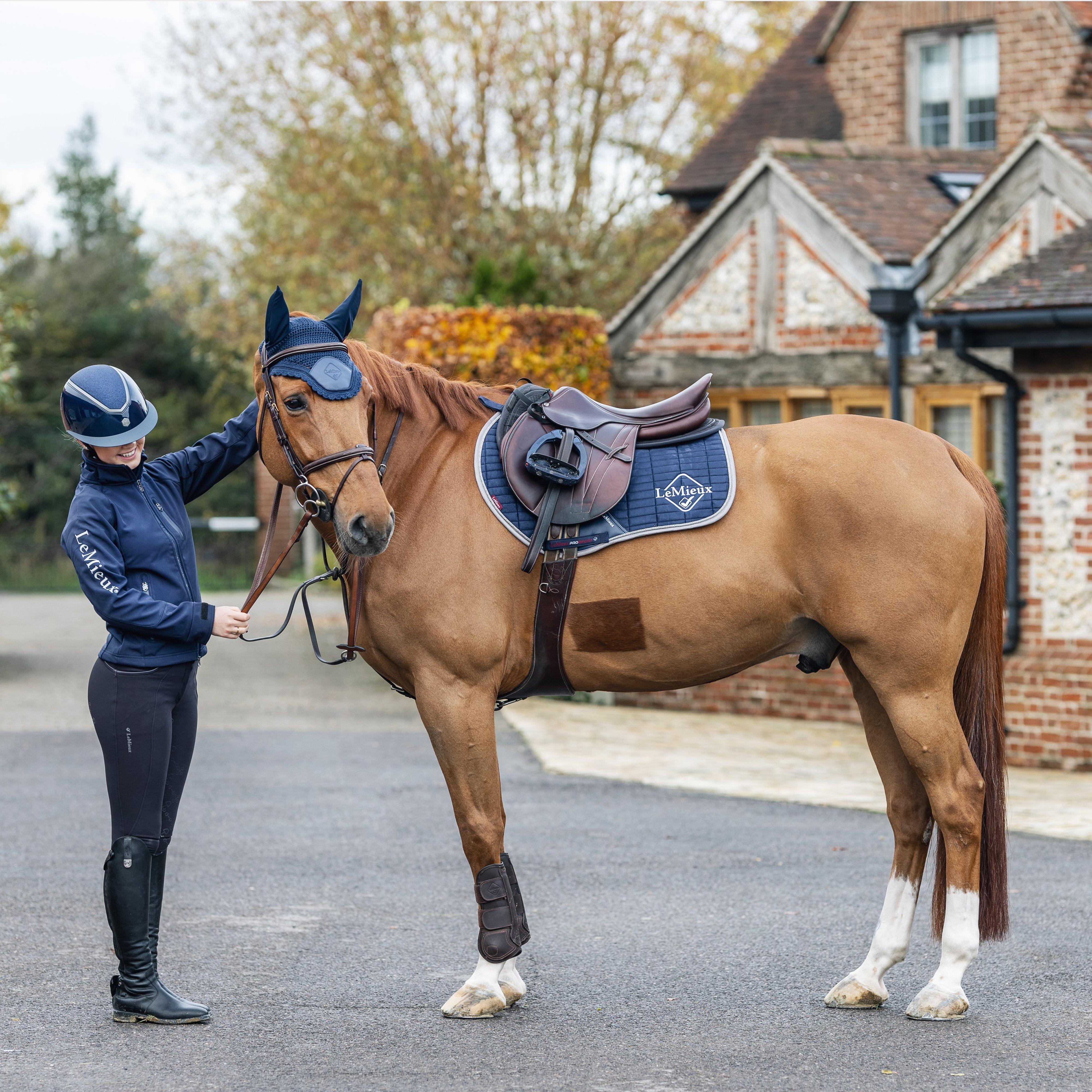Kylo Wide Peak Riding Hat Navy Gloss
