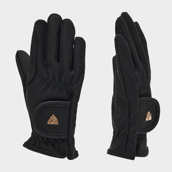 Childs PU Riding Gloves Black