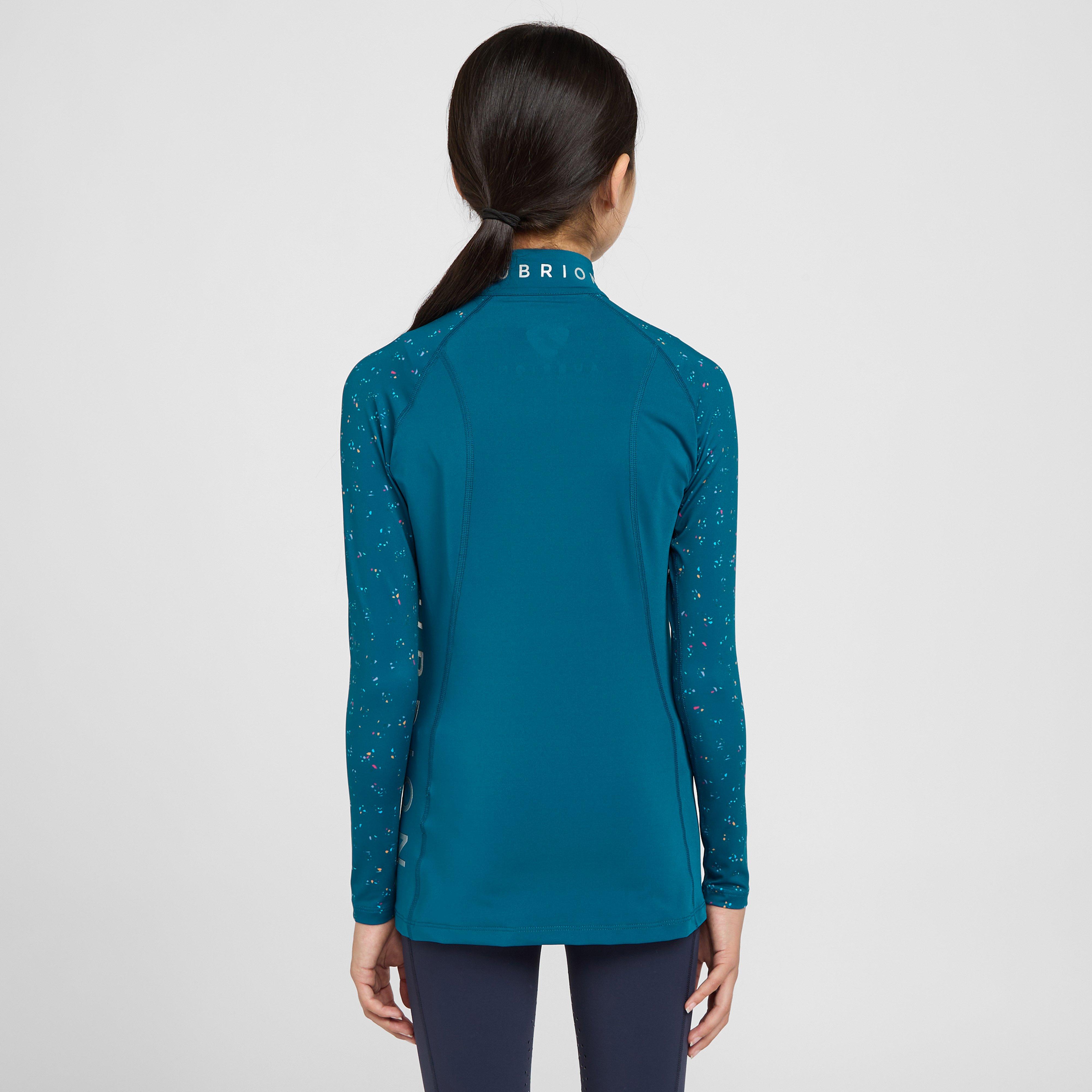 Young Rider Hyde Park Cross Country Shirt Teal Ditsy