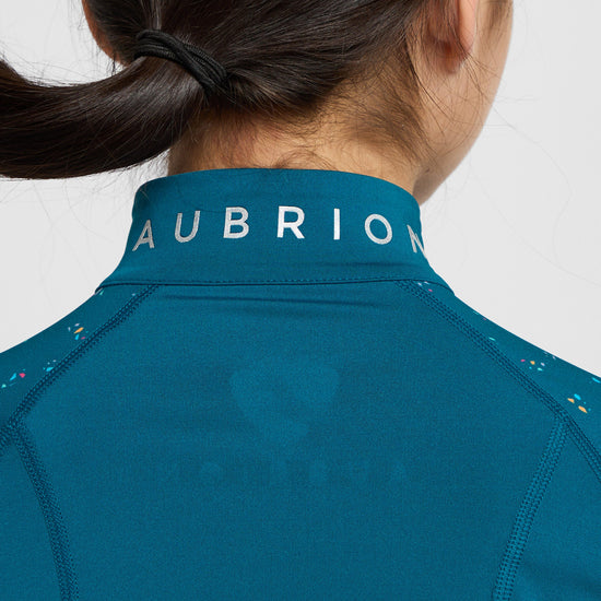 Young Rider Hyde Park Cross Country Shirt Teal Ditsy