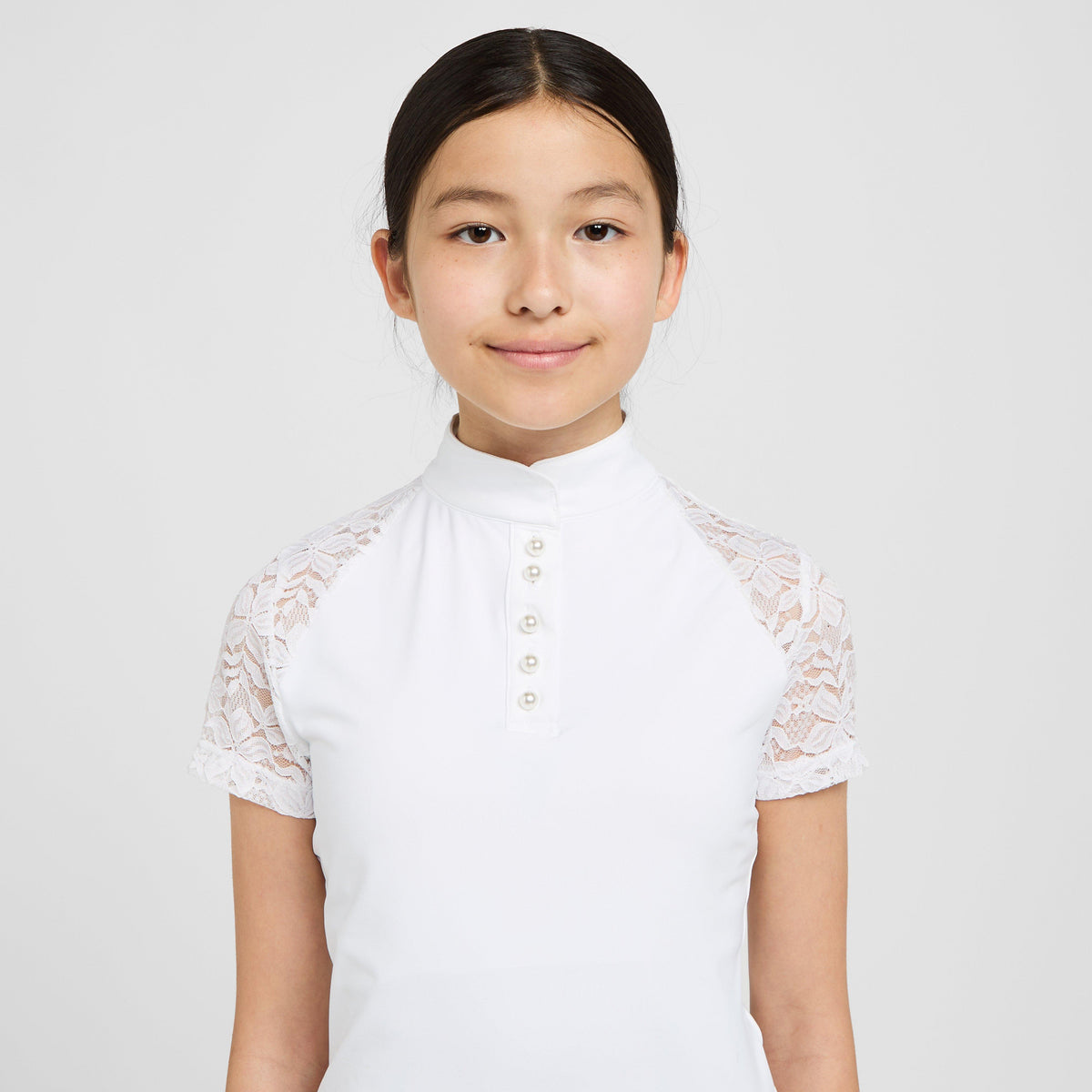 Young Rider Moorgate Show Shirt White