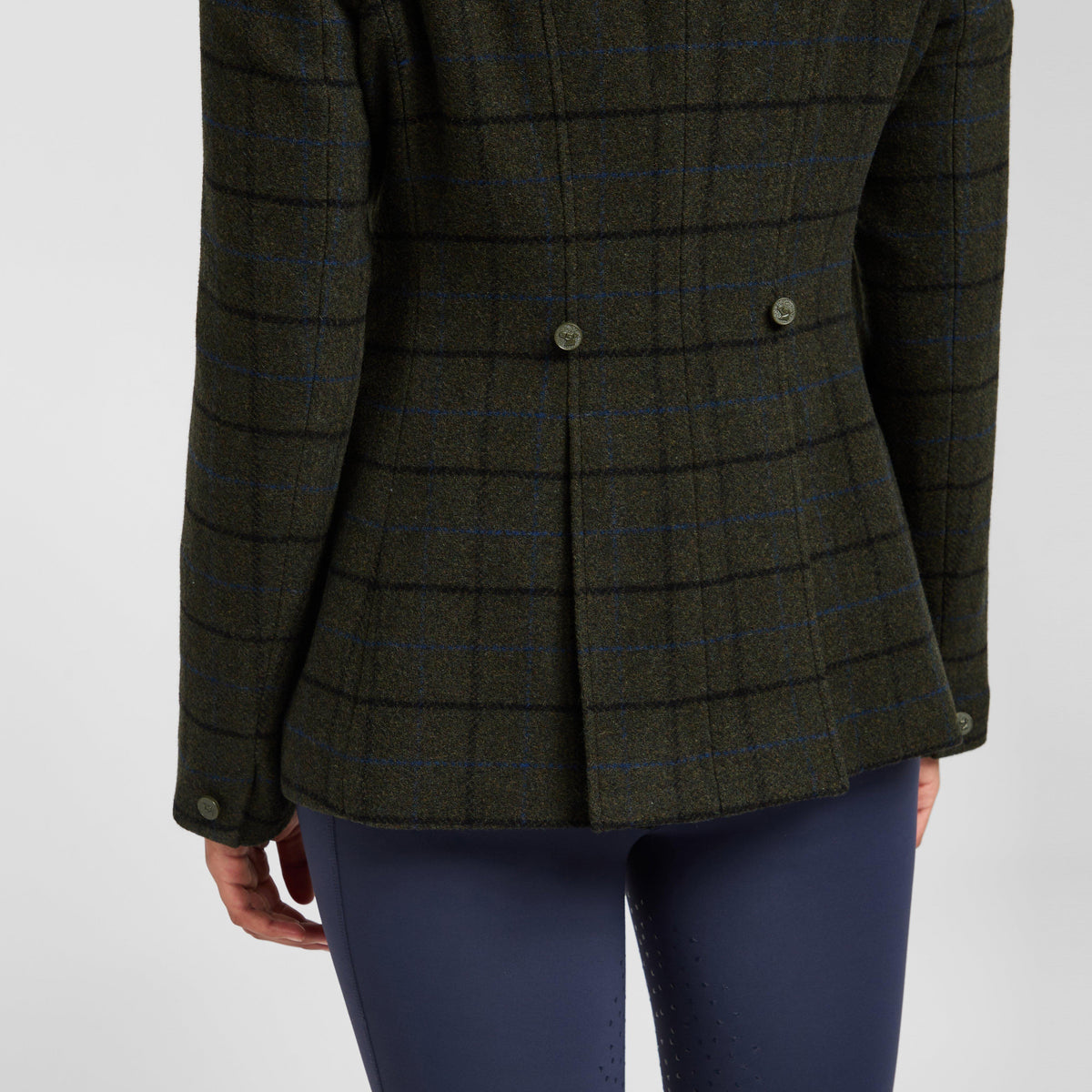 Womens Saratoga Tweed Jacket Dark Green Check