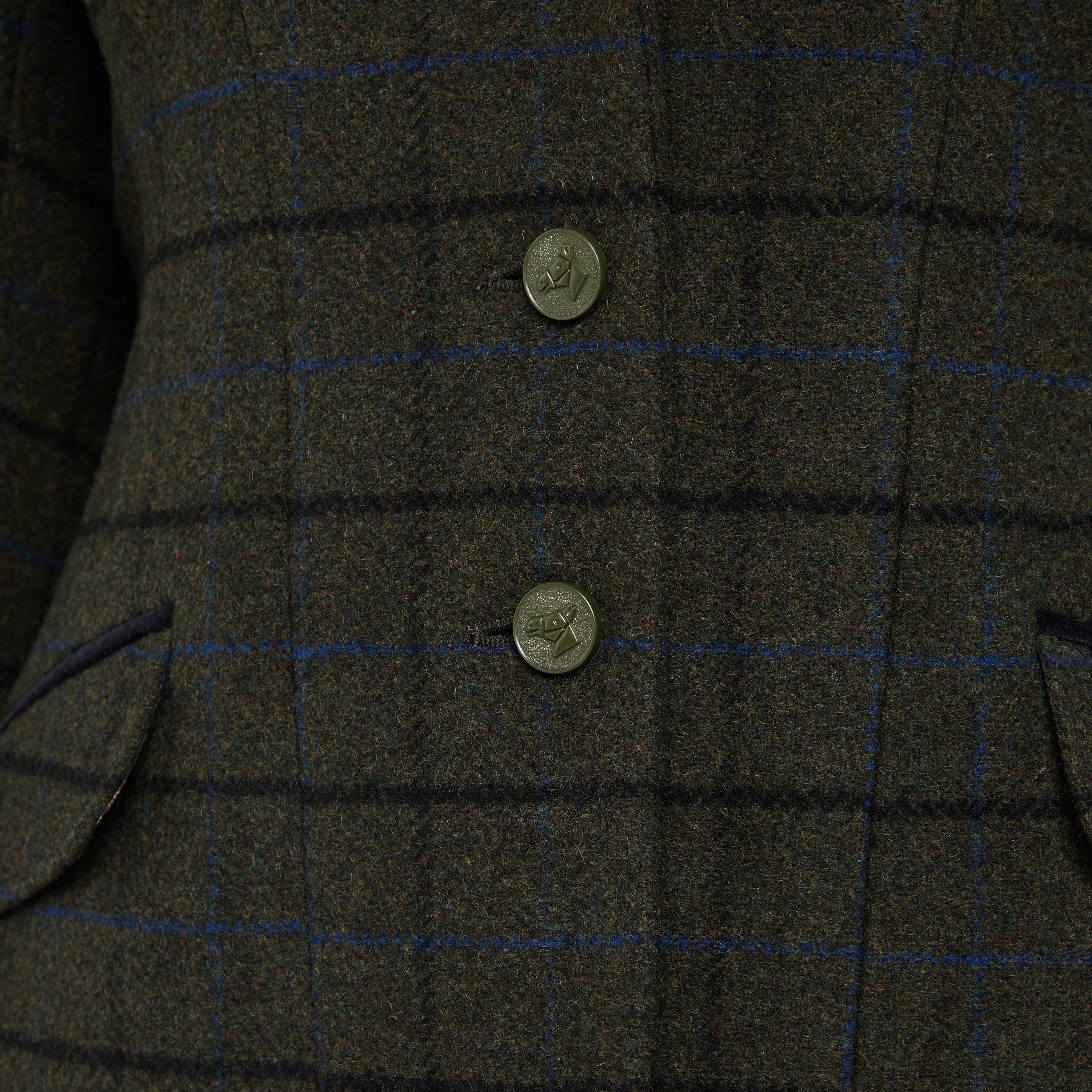 Womens Saratoga Tweed Jacket Dark Green Check