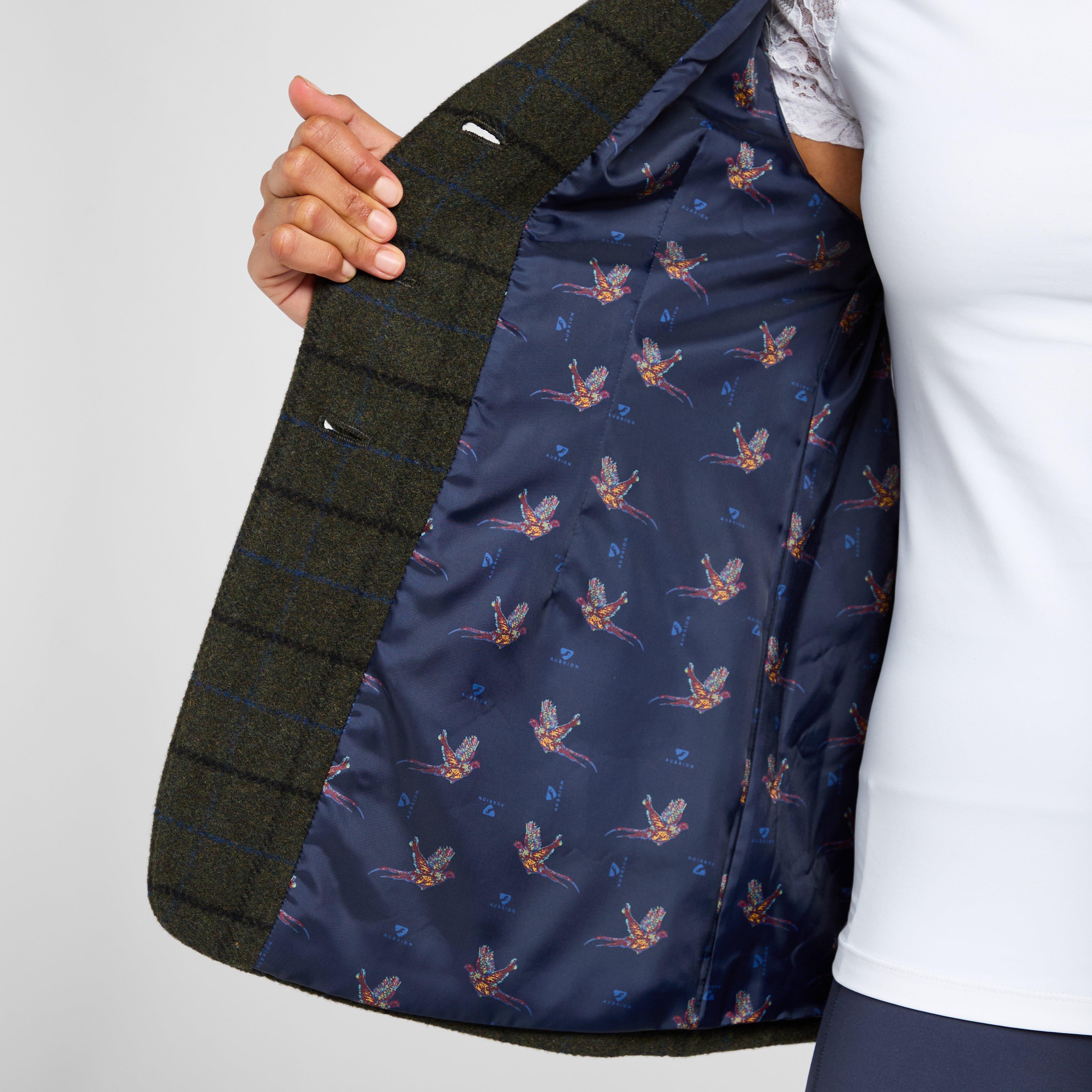 Womens Saratoga Tweed Jacket Dark Green Check