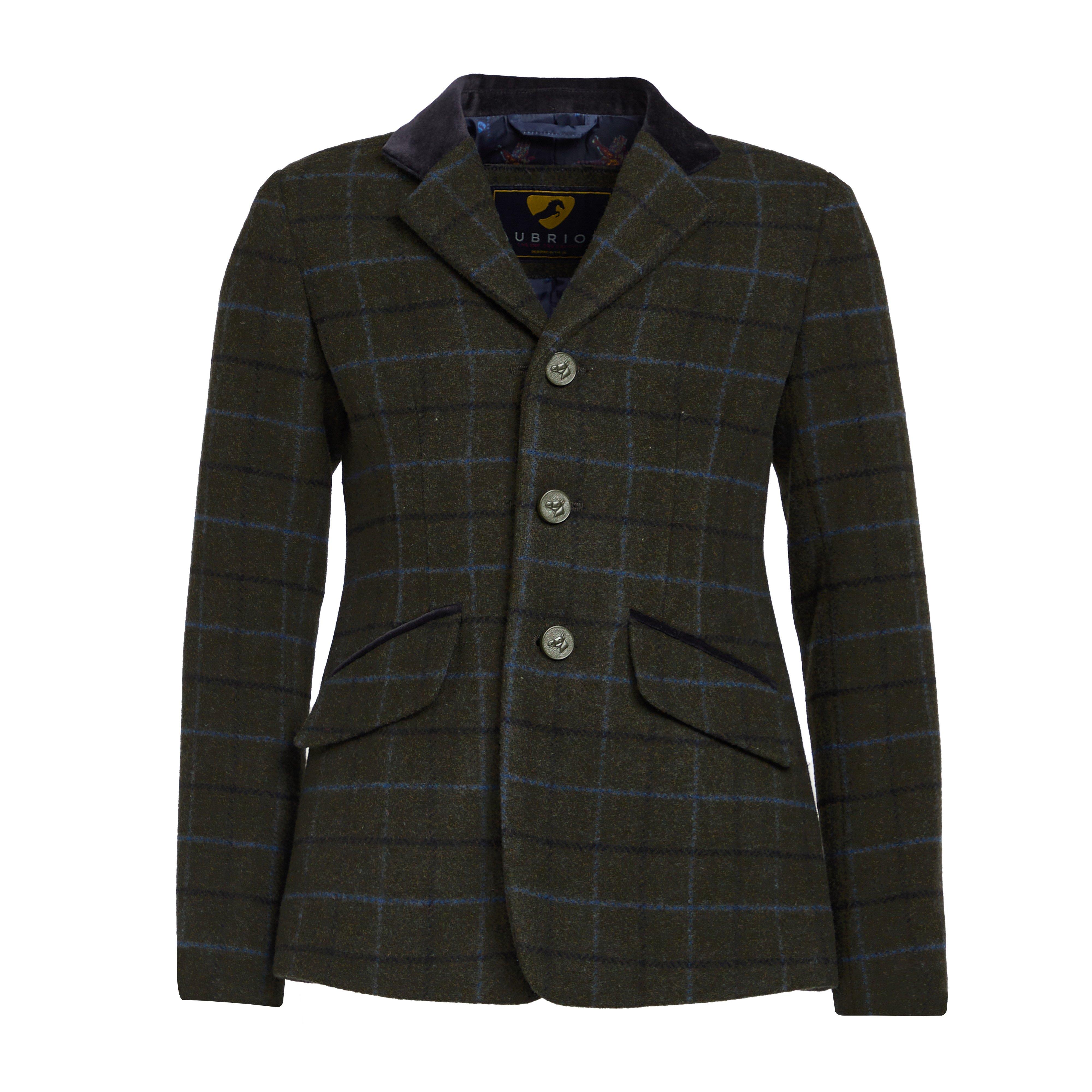 Childs Saratoga Tweed Jacket Dark Green Check