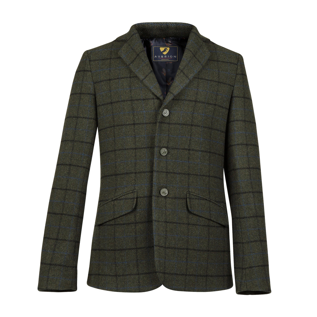 Mens Saratoga Tweed Jacket Dark Green Check
