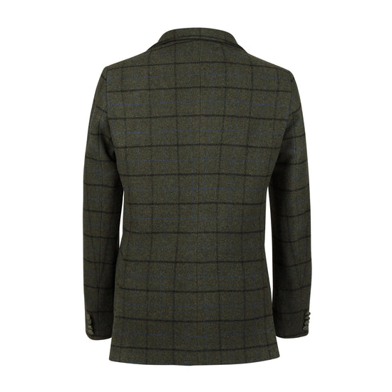 Mens Saratoga Tweed Jacket Dark Green Check