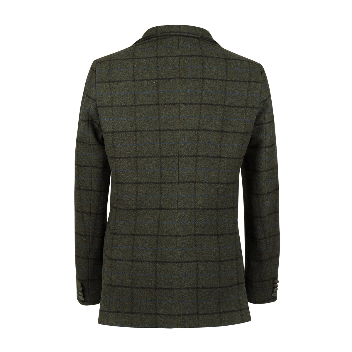 Mens Saratoga Tweed Jacket Dark Green Check