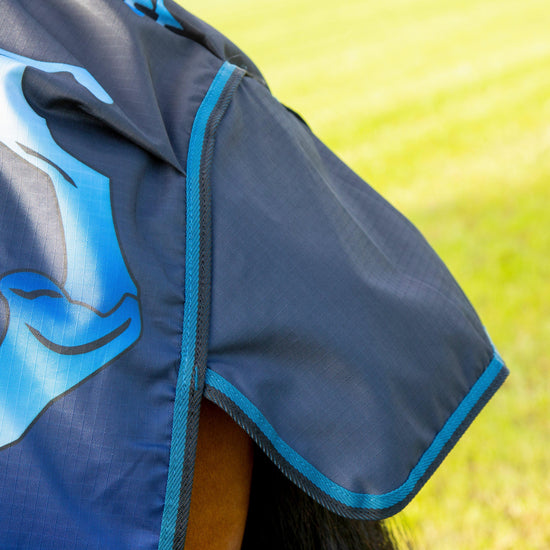 Tempest Original Lite 0g Combo Neck Turnout Rug Blue Skeleton