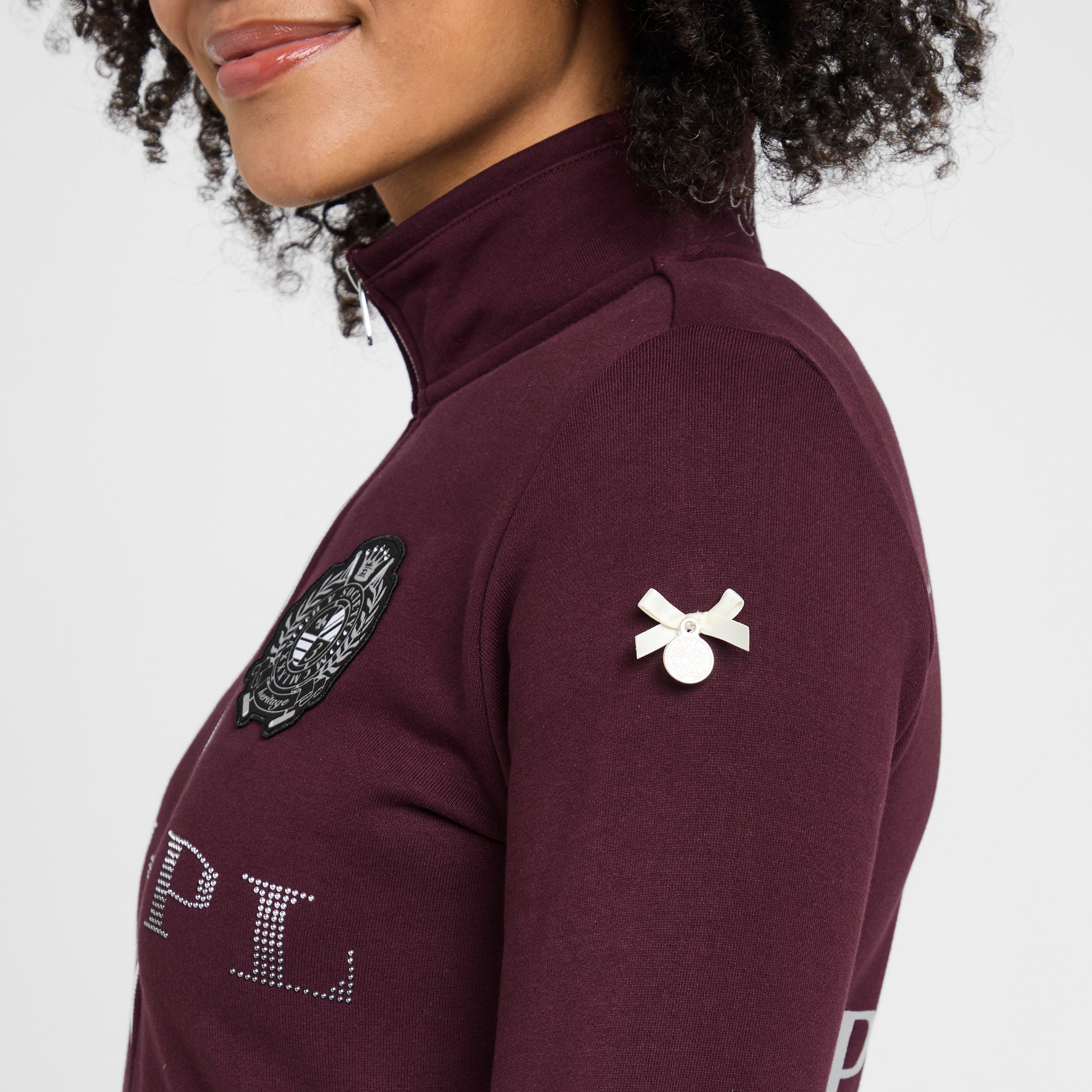 Womens Favouritas Gold Sweat Cardigan Dark Berry