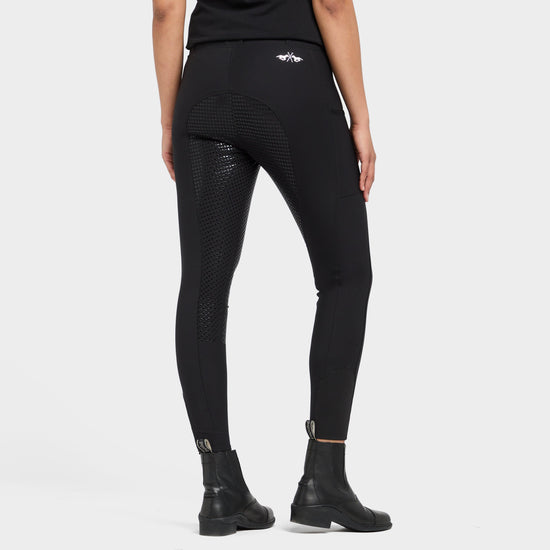 Womens Classic Full Seat Riding Tights Black