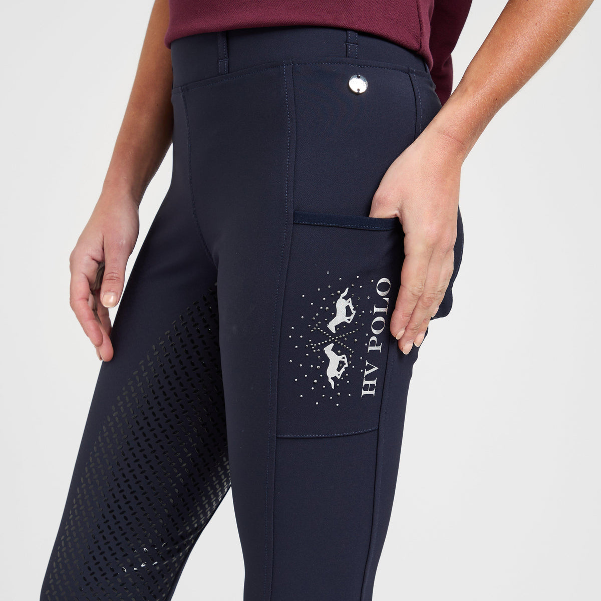 Womens Classic Full Seat Riding Tights Navy