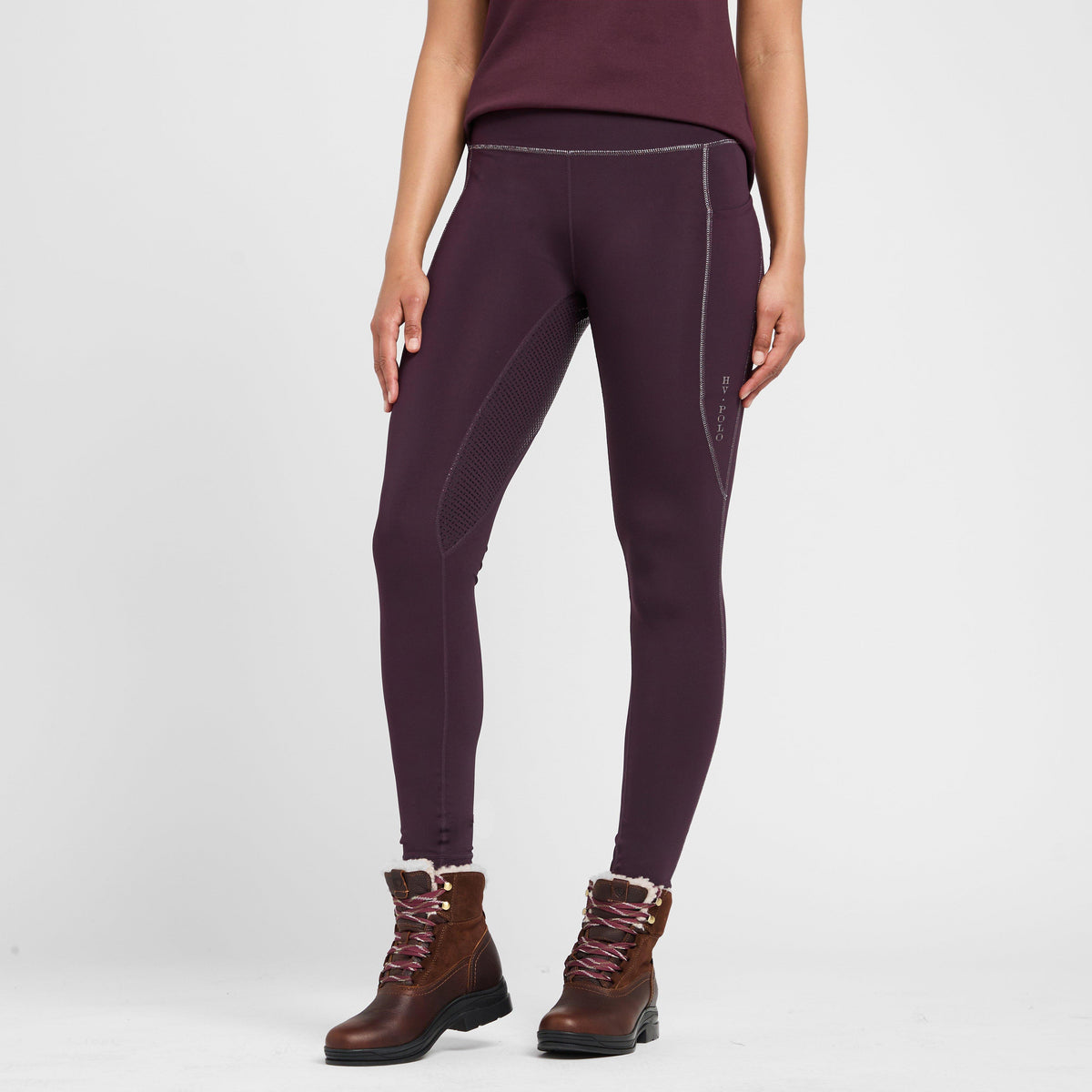 Womens Sporty Sue Full Seat Riding Tights Dark Berry