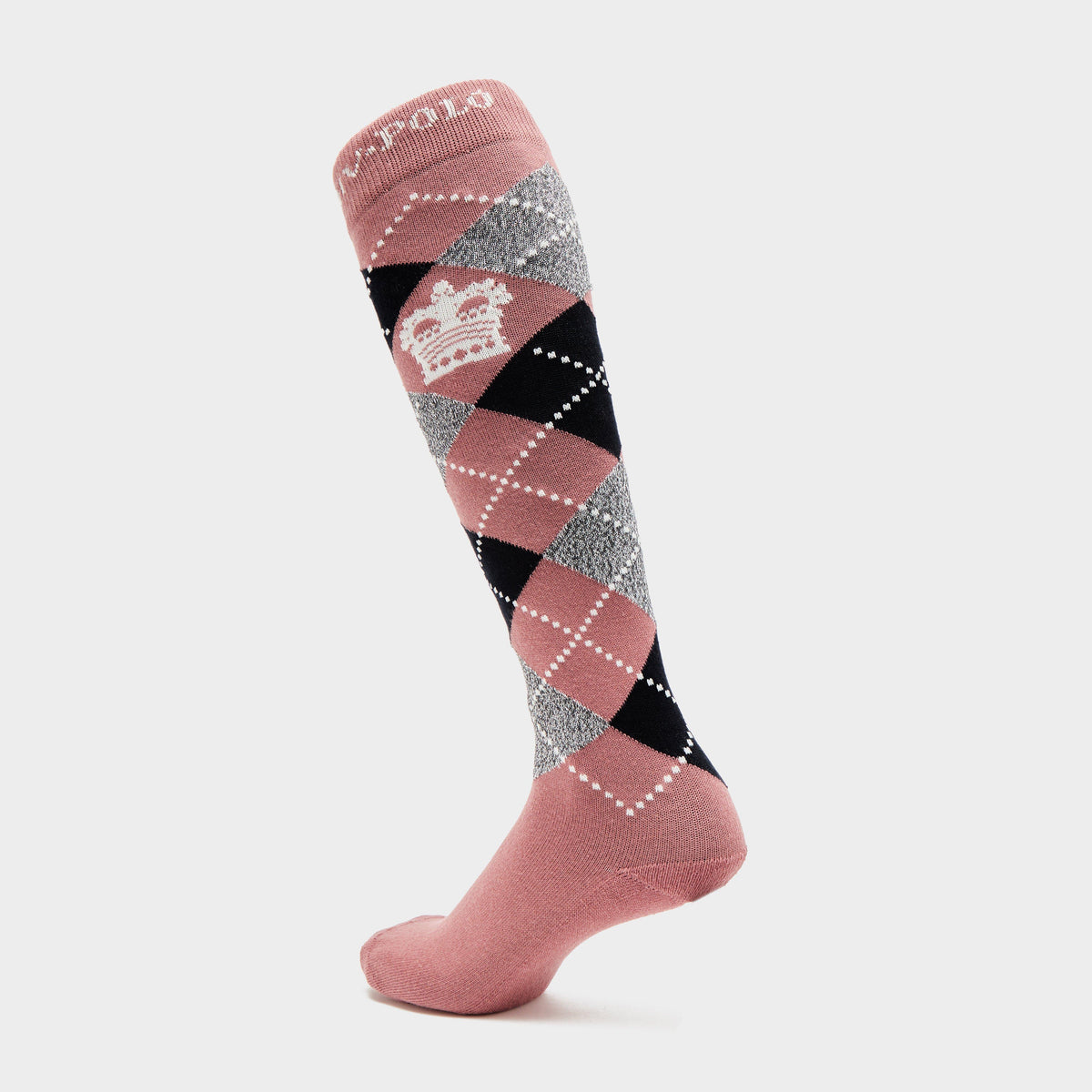 Argyle Socks Grey Soft Blue