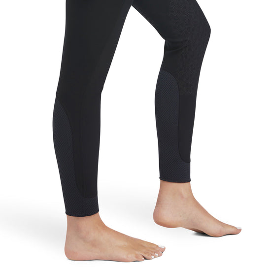 Womens Tri Factor Grip Knee Patch Breeches Black