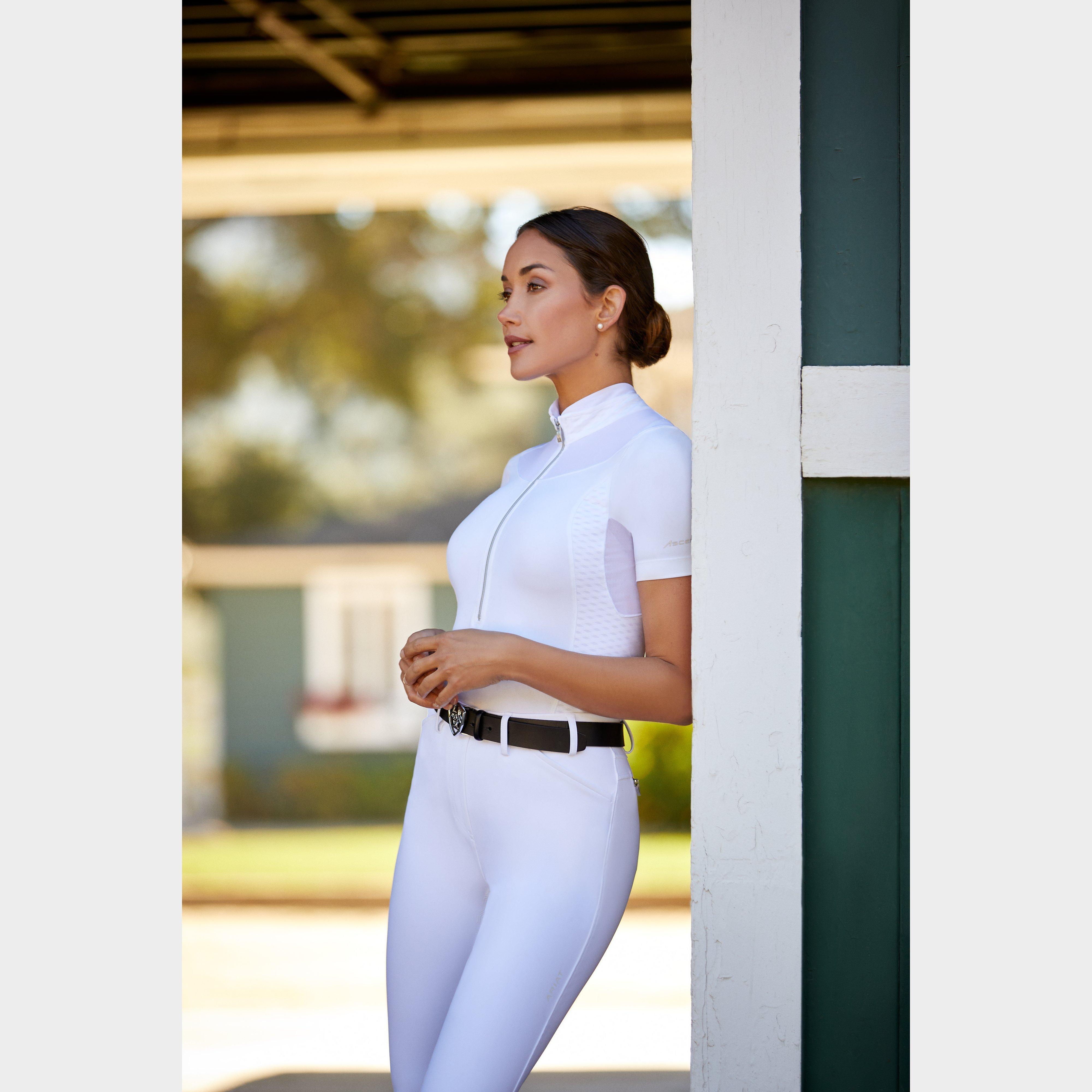 Womens Tri Factor Full Seat Riding Tights White