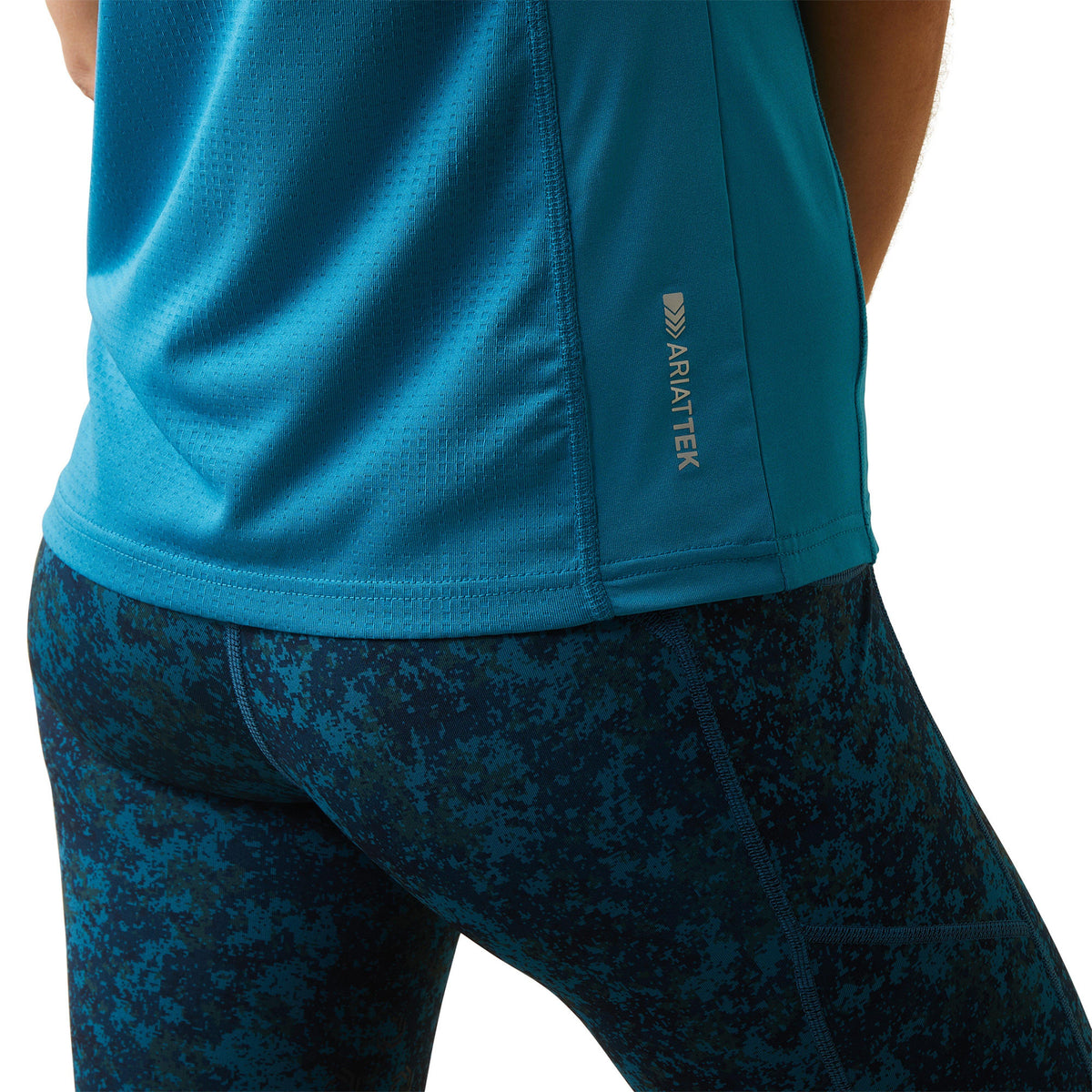 Womens Bandera 1/4 Zip Short Sleeved Polo Shirt Mosaic Blue