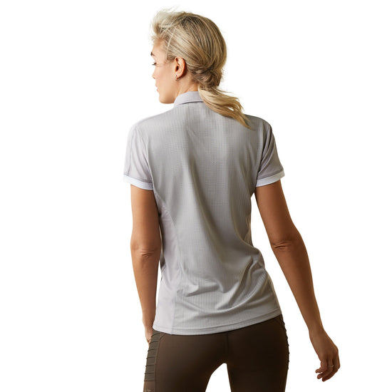 Womens Bandera 1/4 Zip Short Sleeved Polo Shirt Silver Sconce