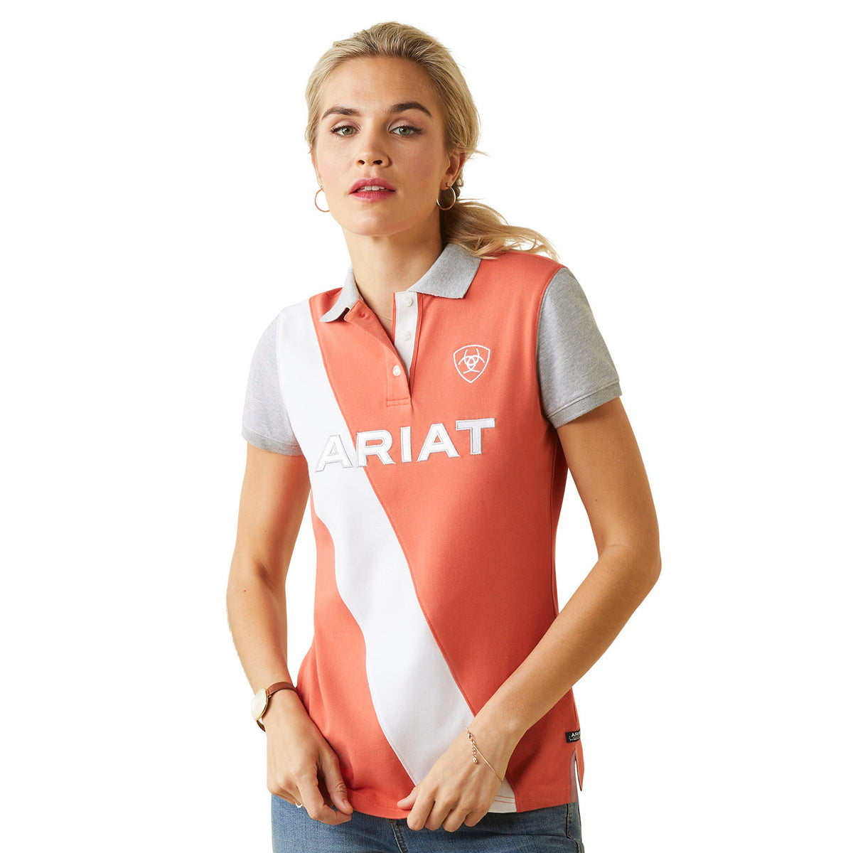 Womens Taryn Short Sleeved Polo Shirt Burnt Sienna