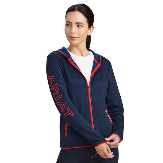 Womens Byron Full Zip Hoodie Navy Team
