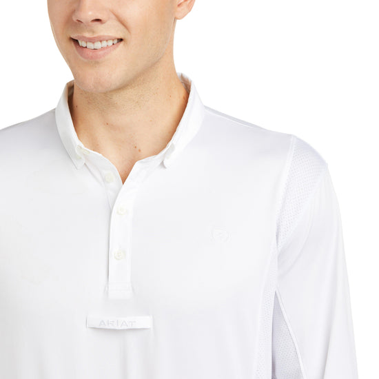 Mens TEK Long Sleeved Show Shirt White