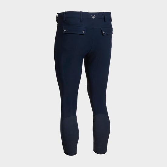 Mens Tri Factor Grip Knee Patch Breeches Navy