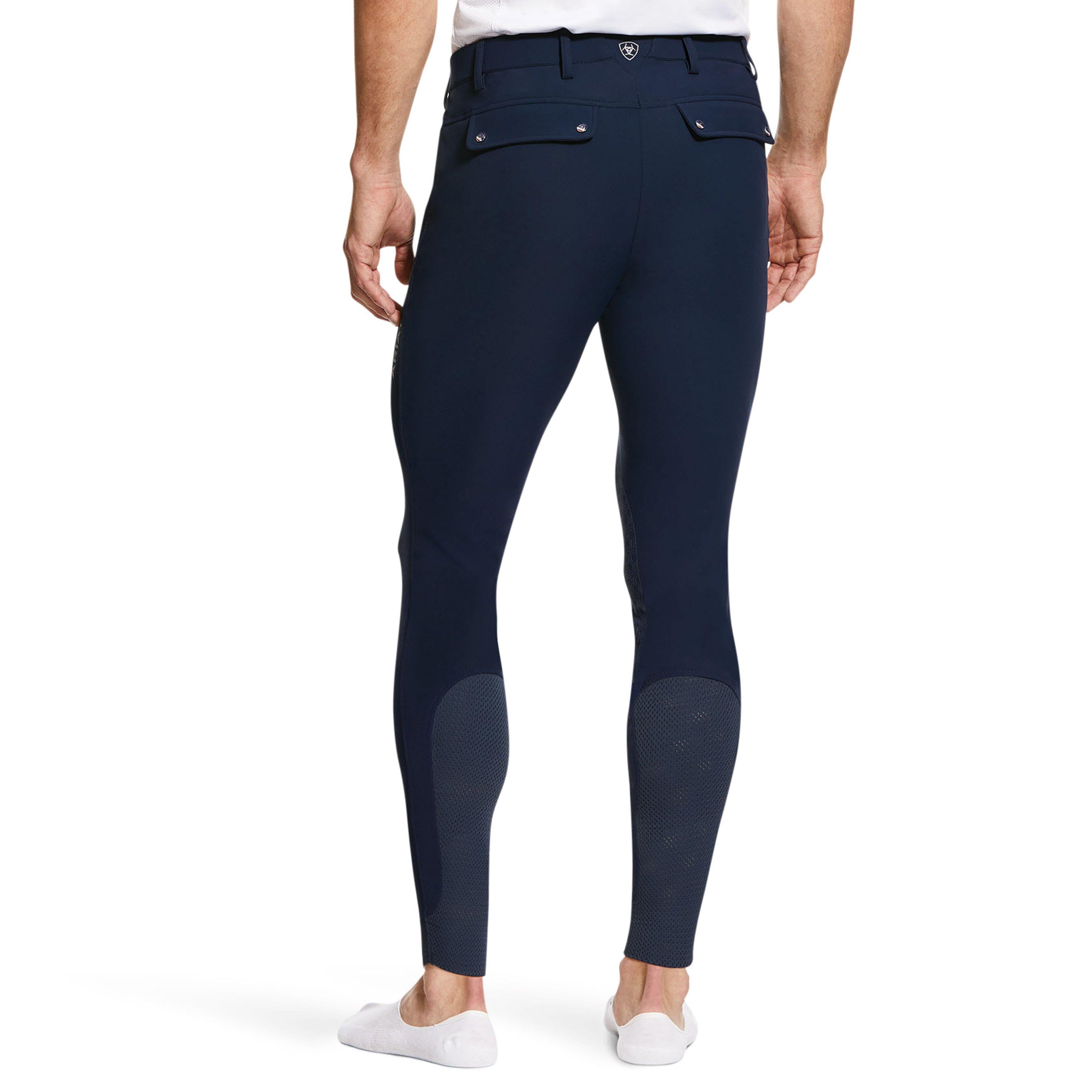 Mens Tri Factor Grip Knee Patch Breeches Navy
