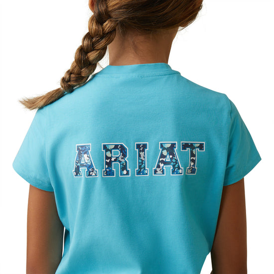 Kids Varsity Camo T-Shirt Maui Blue