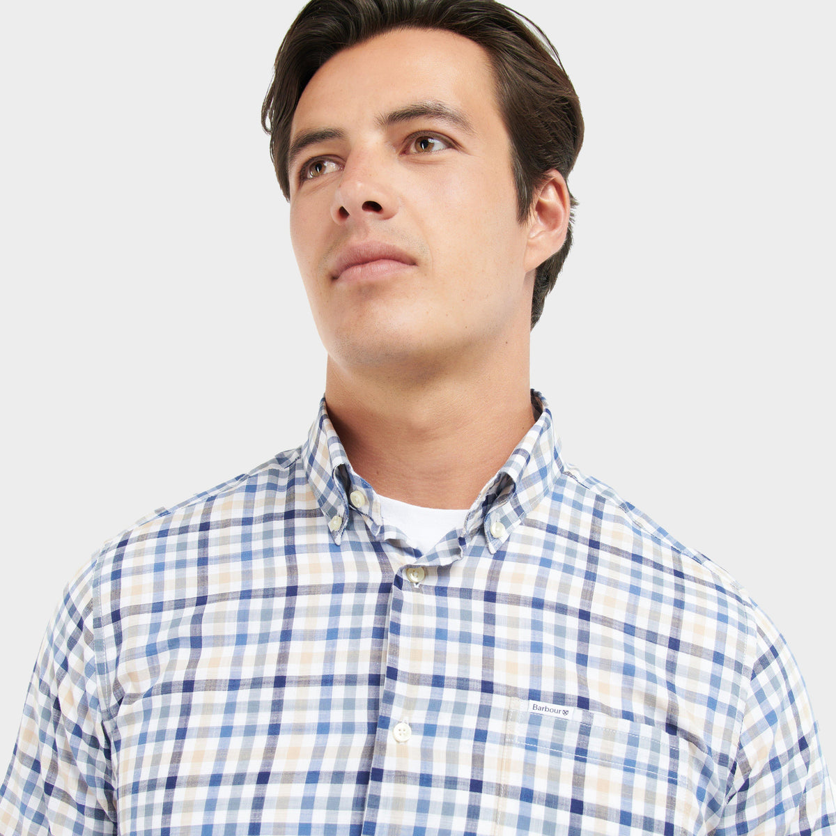 Mens Kinson Tailored Shirt Stone