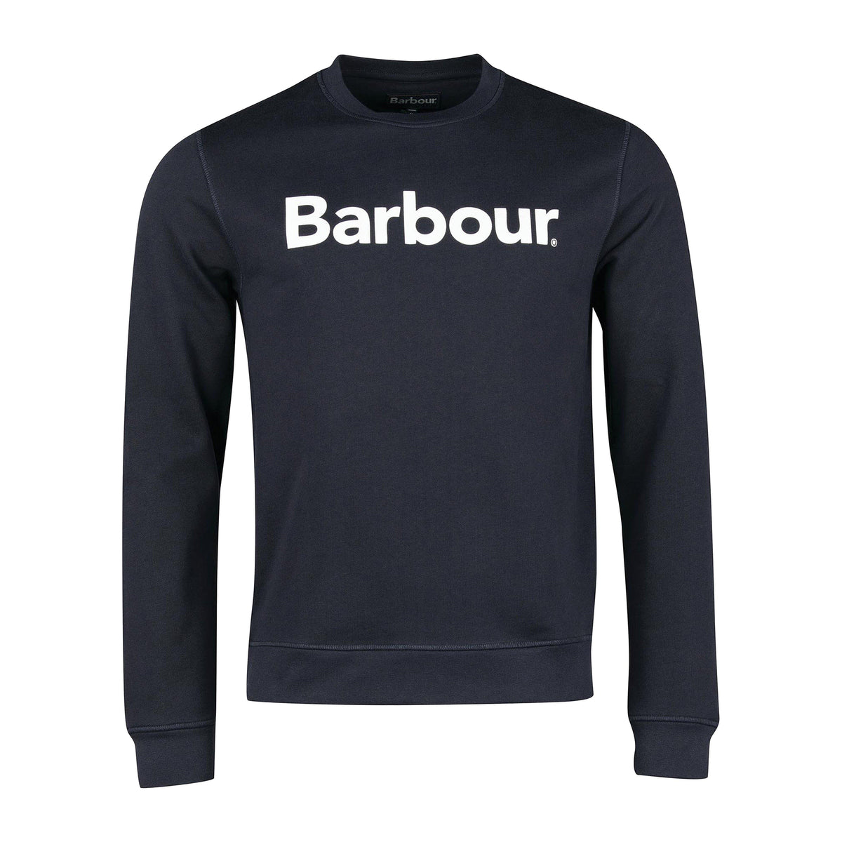 Mens Logo Crew-Neck Sweatshirt Navy