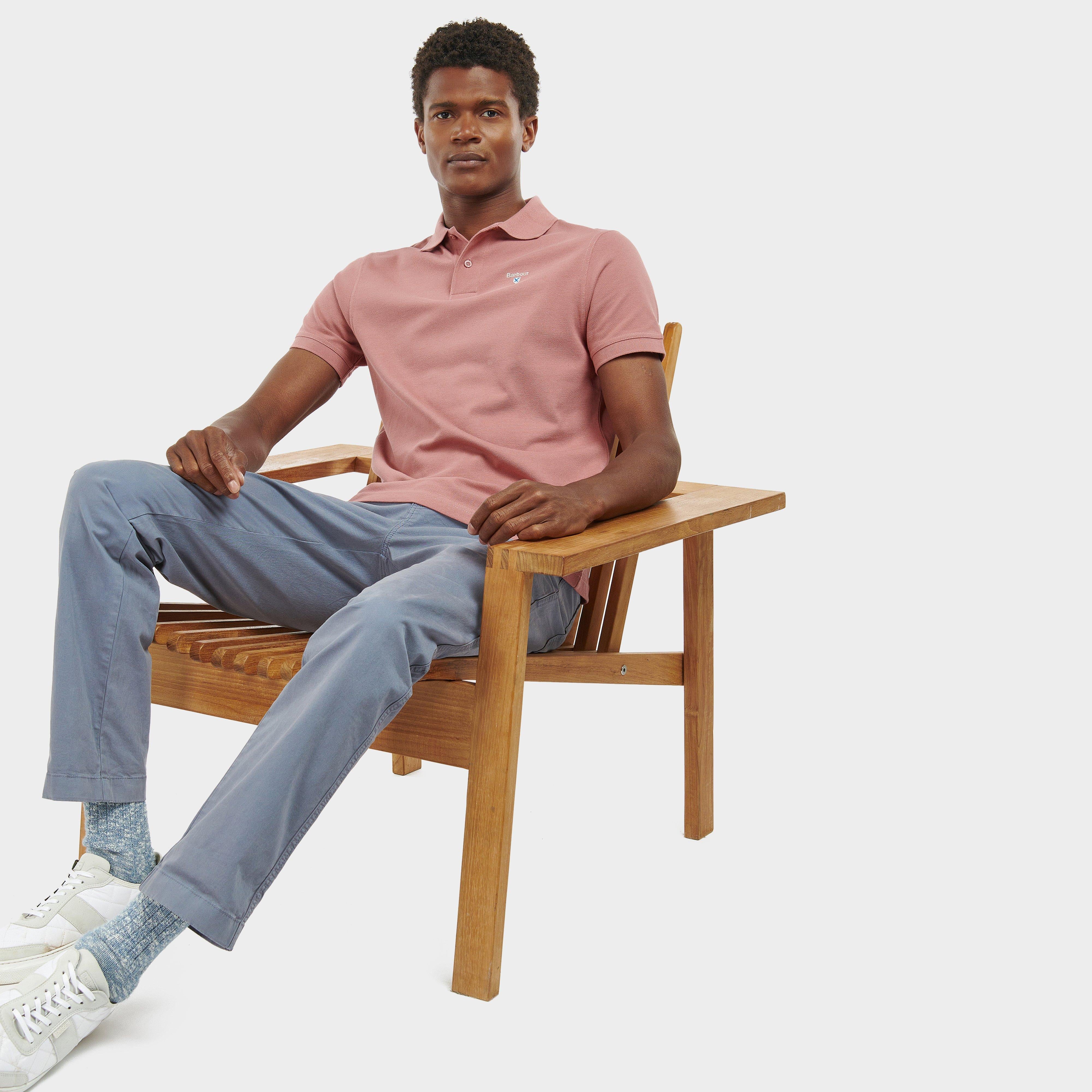 Mens Sports Polo Shirt Pink