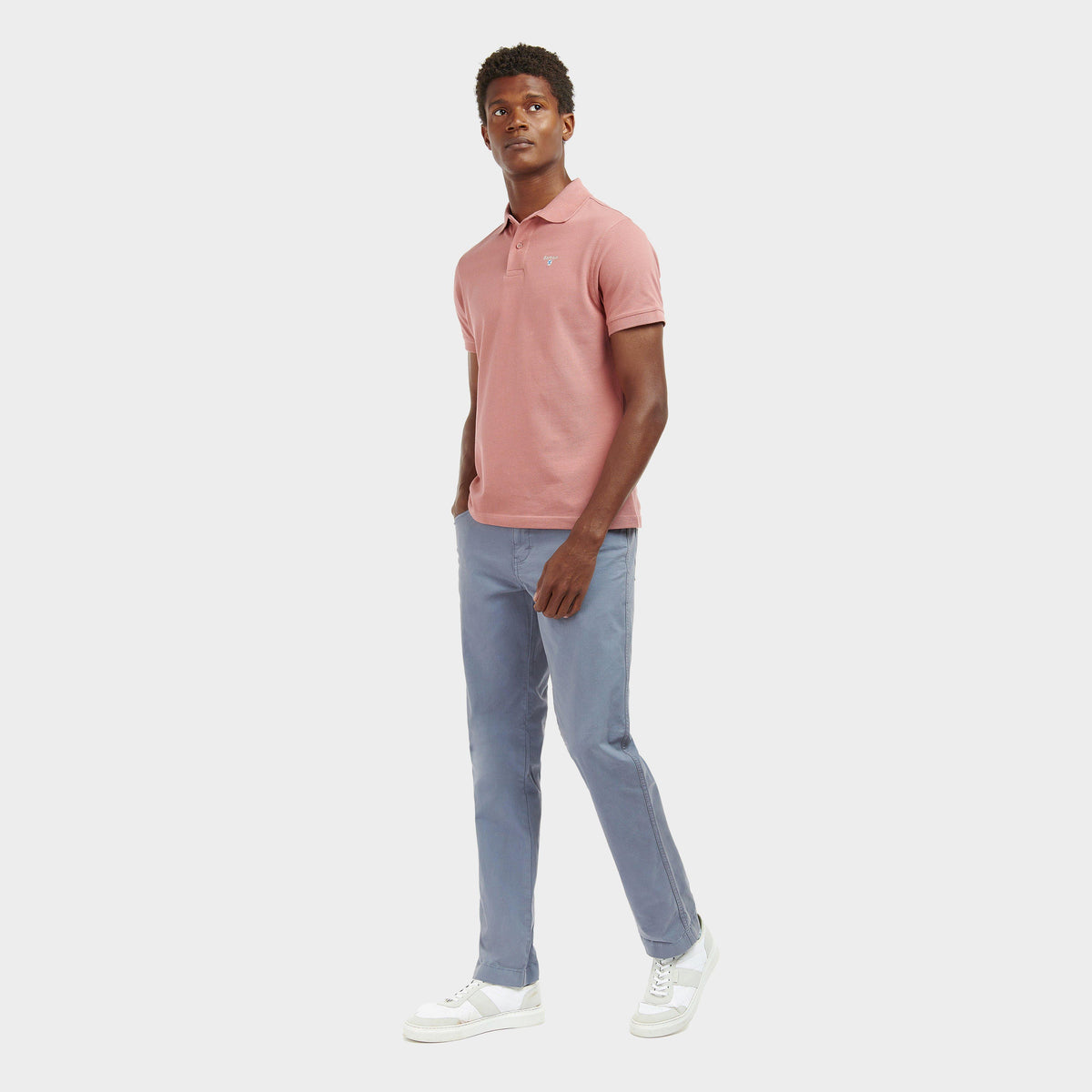 Mens Sports Polo Shirt Pink