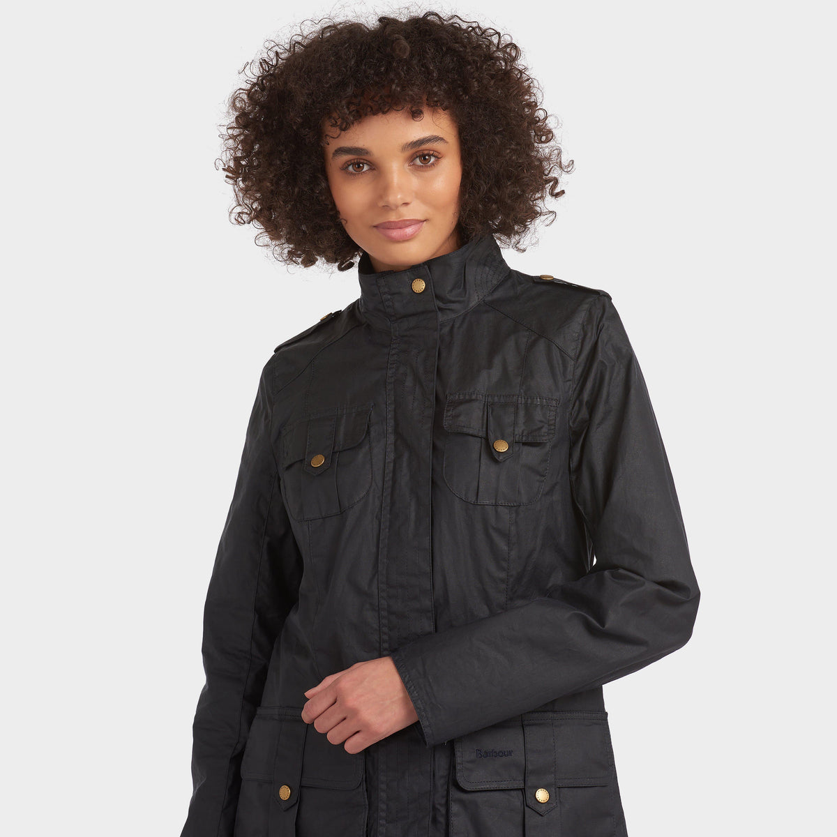 Womens Lightweight Defence Waxed Cotton Jacket Navy