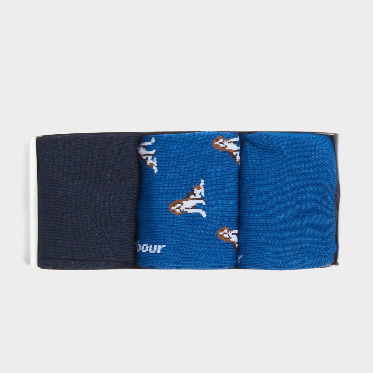 Mens Beagle Dog Sock Set Blue Beagle