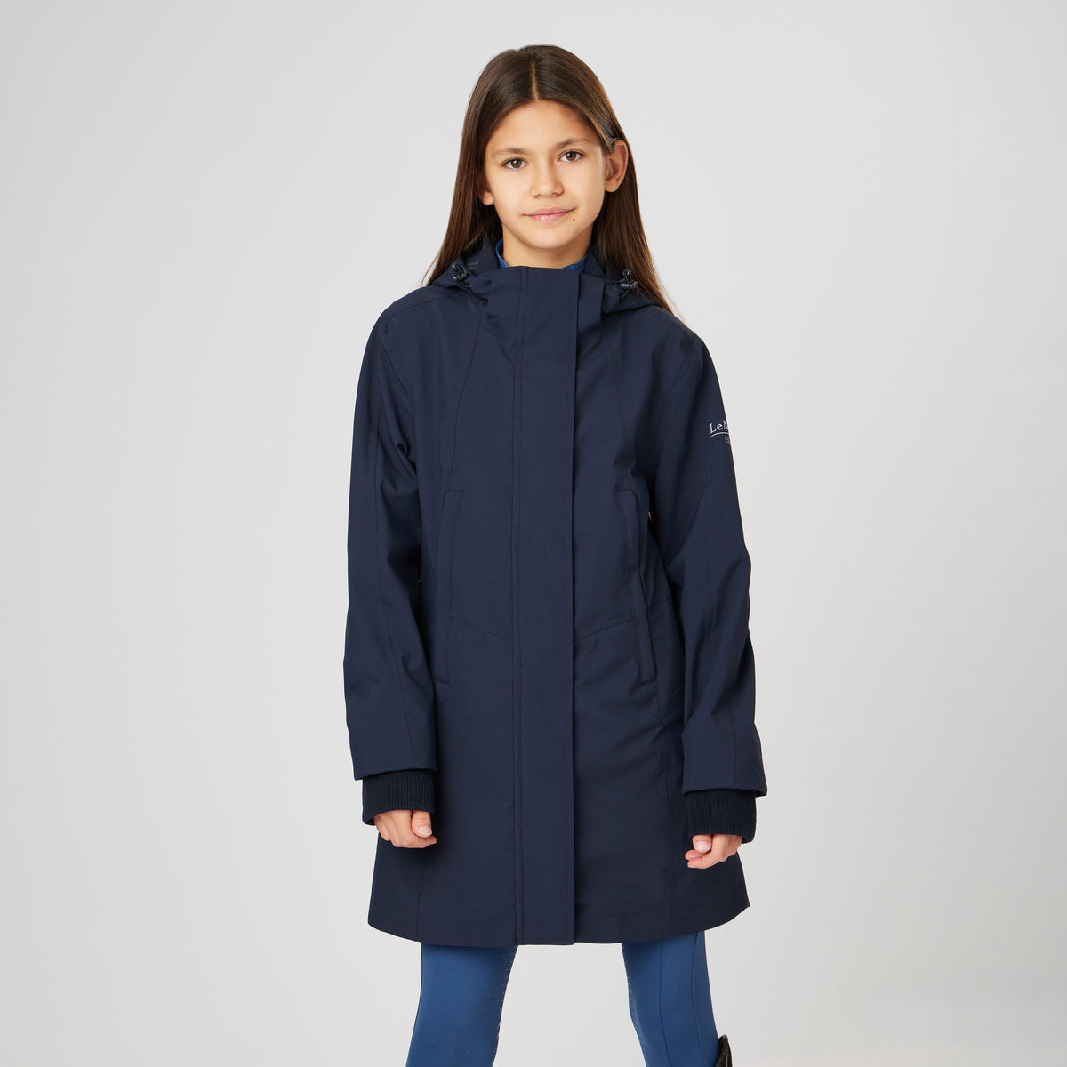 Young Rider Junior Pro Waterproof Coat Navy