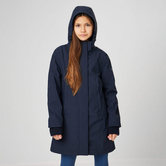 Young Rider Junior Pro Waterproof Coat Navy