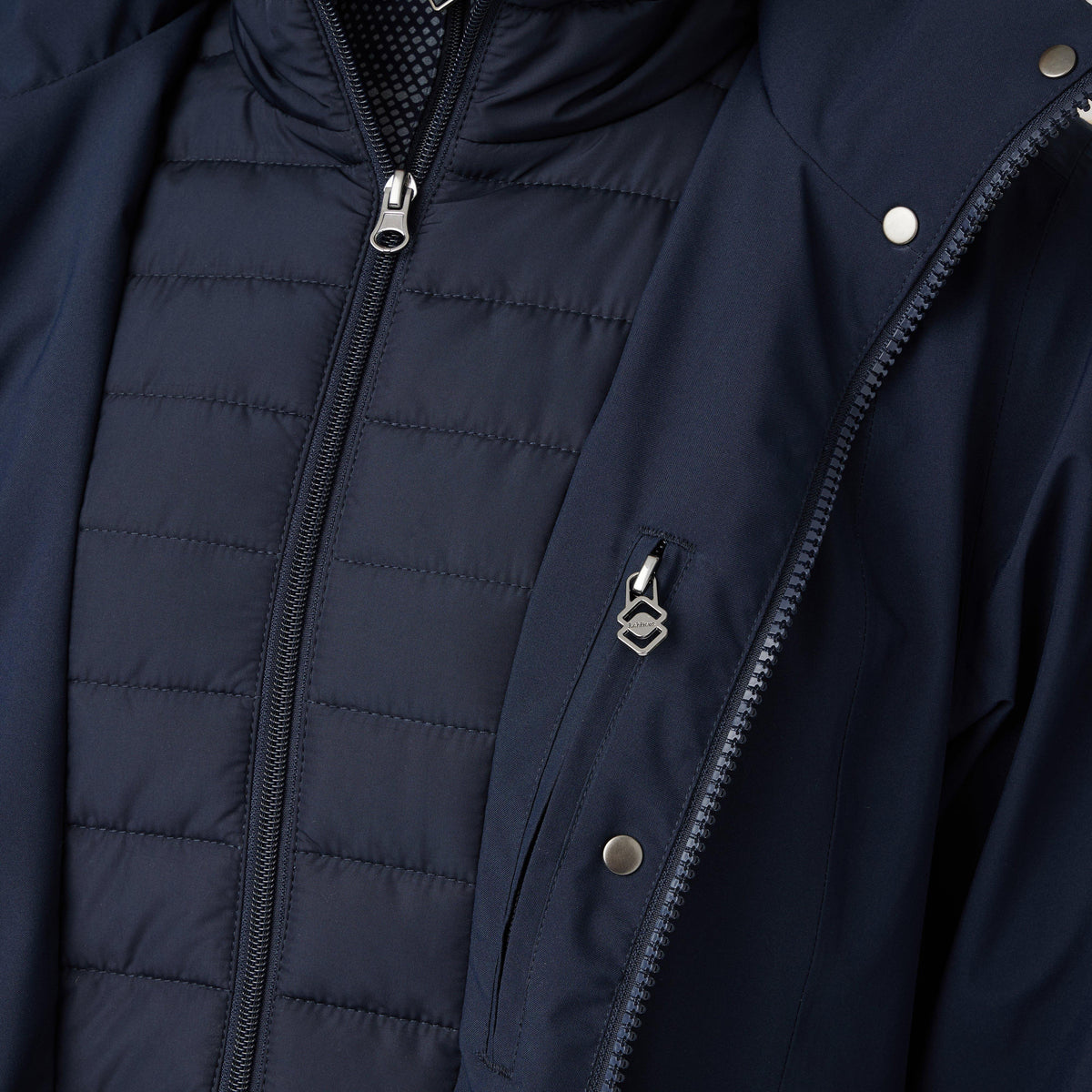 Womens Amelie Waterproof Lightweight Riding Coat Navy