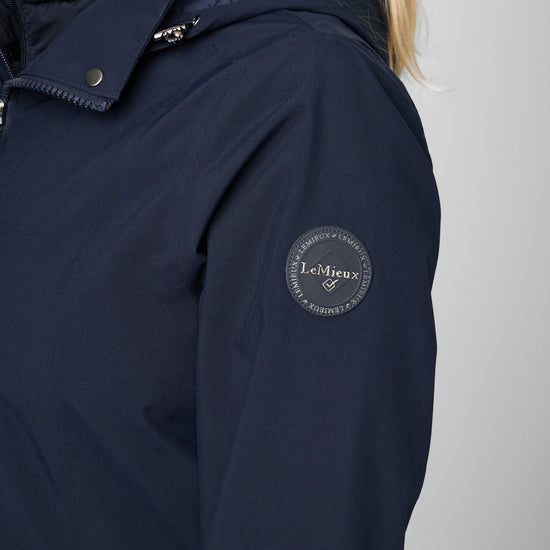 Womens Amelie Waterproof Lightweight Riding Coat Navy