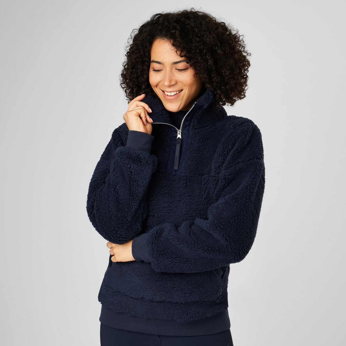 Womens Tara Teddy Fleece Navy