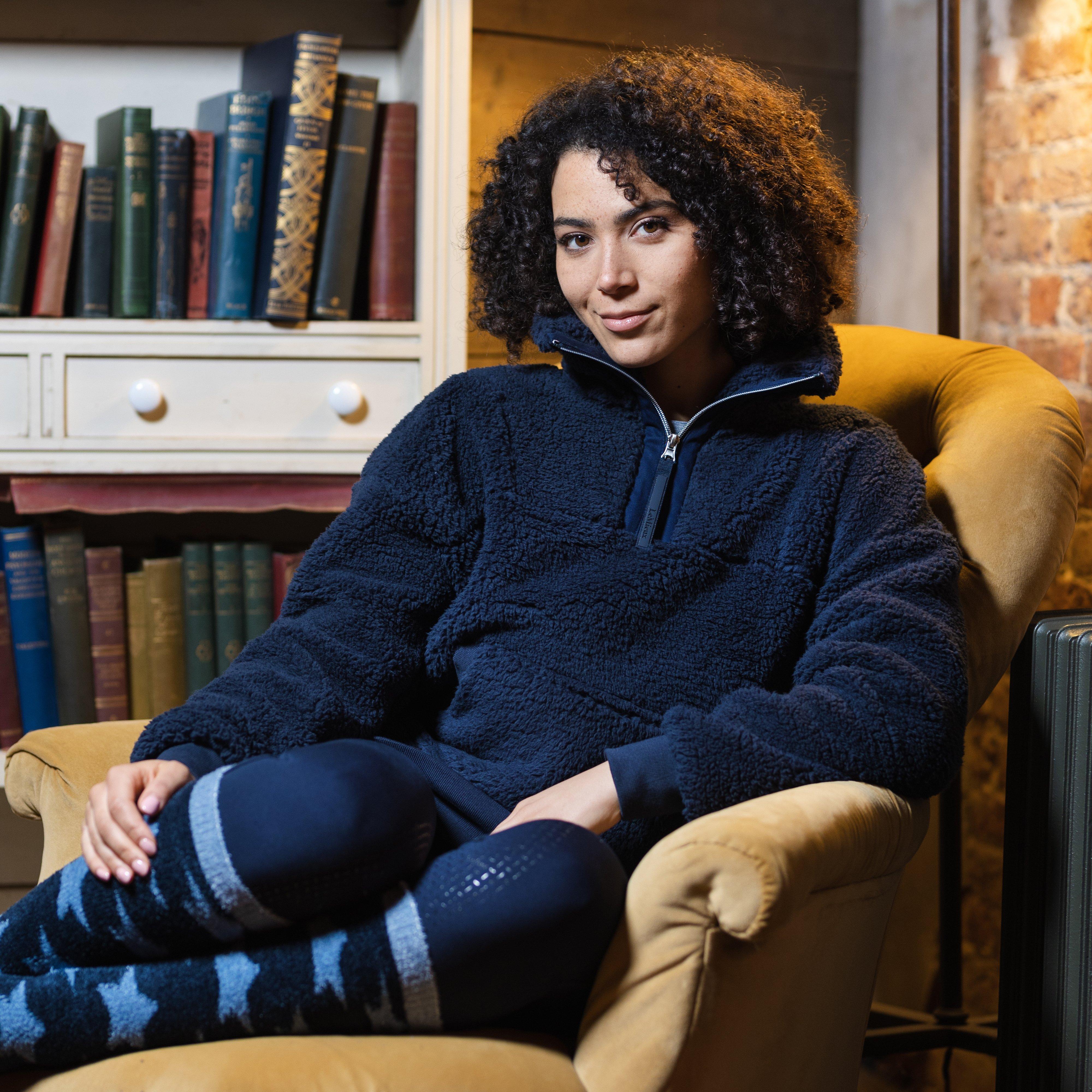 Womens Tara Teddy Fleece Navy