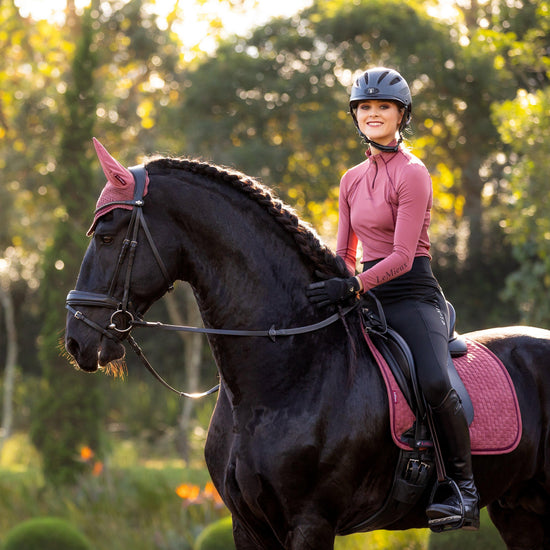 Classique Suede Dressage Saddle Pad Orchid