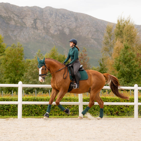 Classique Suede Dressage Saddle Pad Spruce