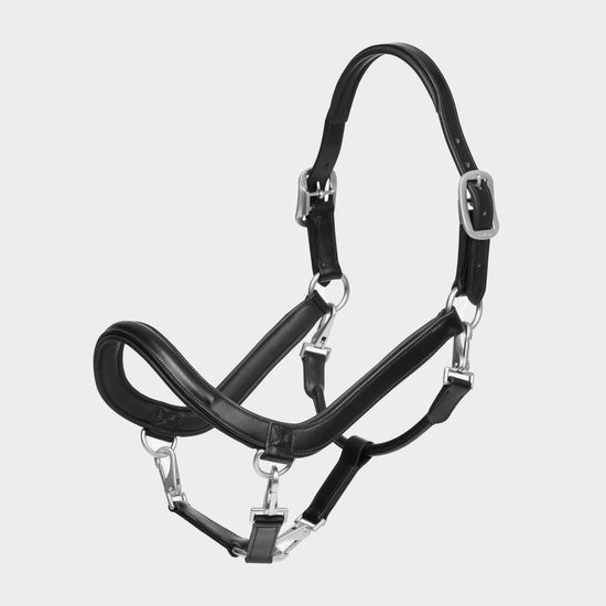 Leather Grooming Headcollar Black